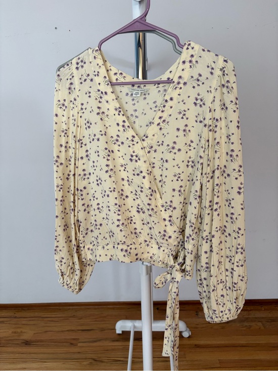 American Eagle Outfitters Tops - AE Floral Wrap Blouse